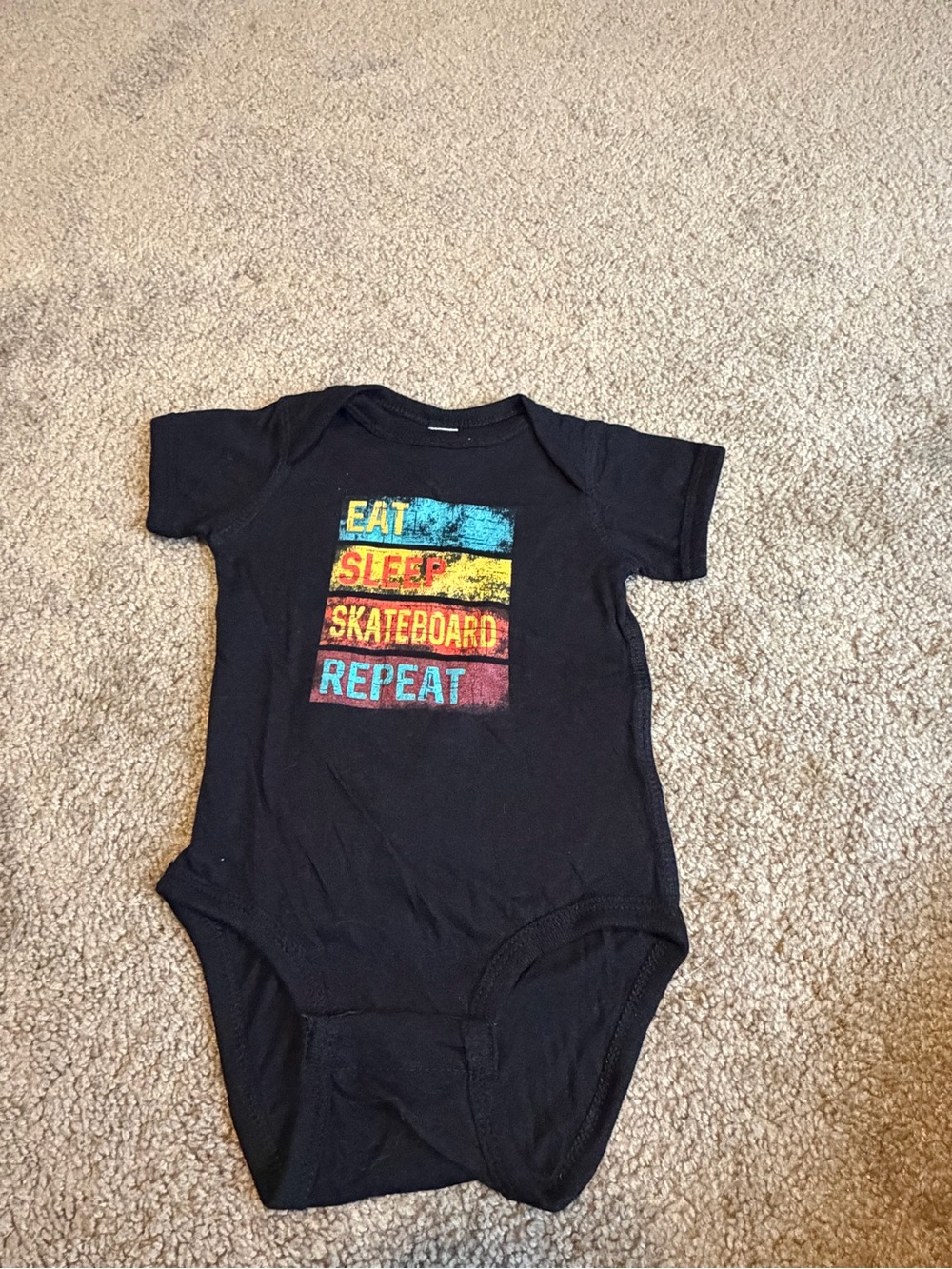 Skateboard Infant Baby 3-6 Month Boys Eat Sleep Skateboard Repeat Shirt Bodysuit